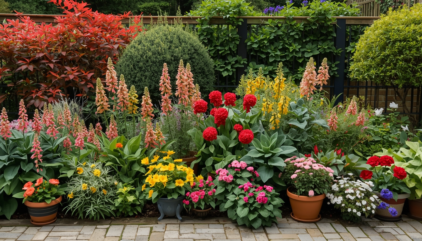 Seasonal garden refresh with vibrant autumn and spring flowering plants